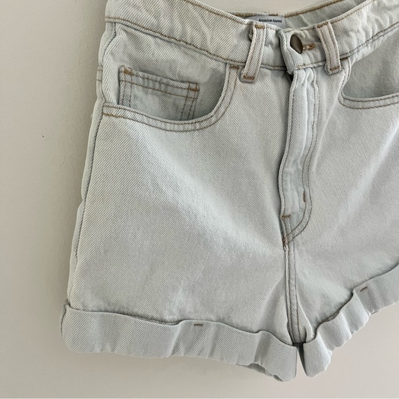 Vintage 80s American Apparel 🇺🇸 high waisted denim short sz 26 light wash - Picture 4 of 16